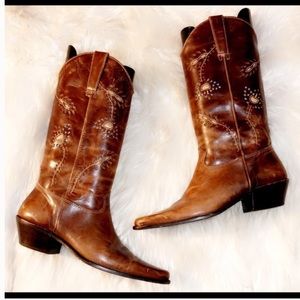 Floral patterned cowboy boots